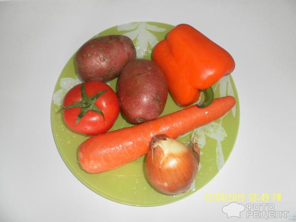 Суп-лапша для вегетарианцев фото