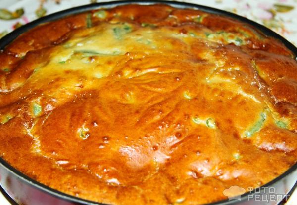 Рецепт: Слоеный пирог Перевертыш - с фаршем и овощами