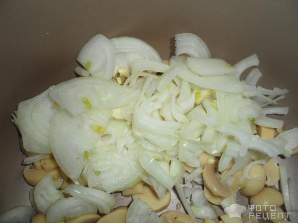 Макароны с грибами в сметанном соусе фото