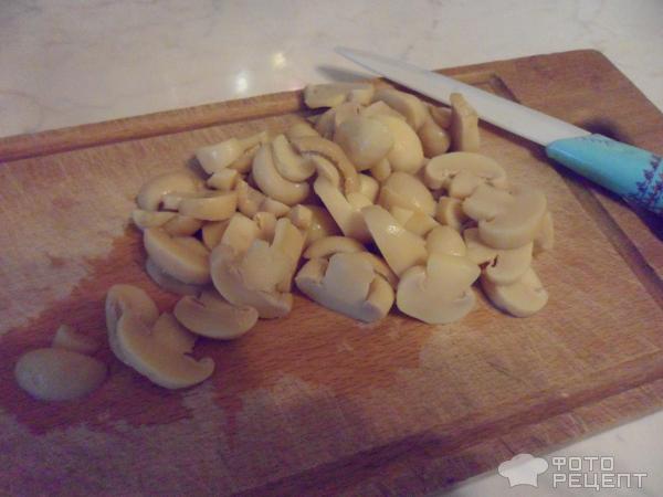 Макароны с грибами в сметанном соусе фото