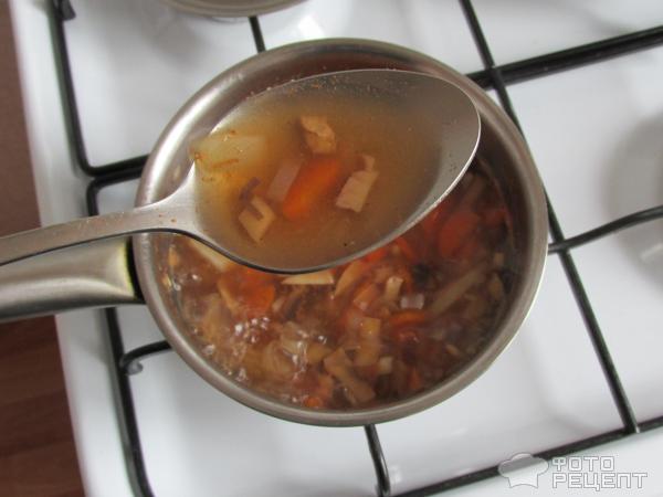 Овощной суп с грибами фото