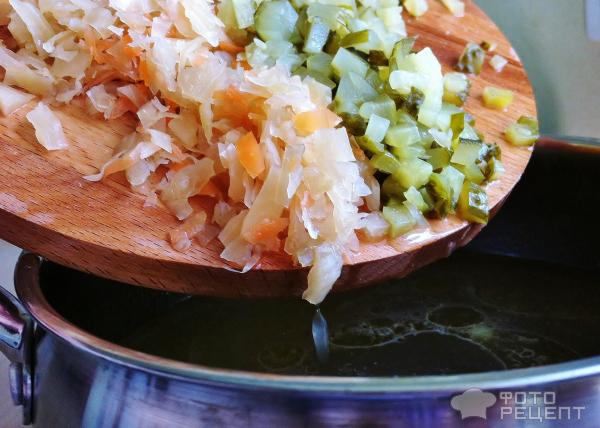 Суп с соленьями фото