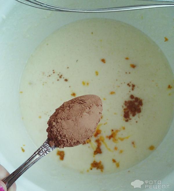 Шоколадный кекс на кислом молоке с пастилой фото