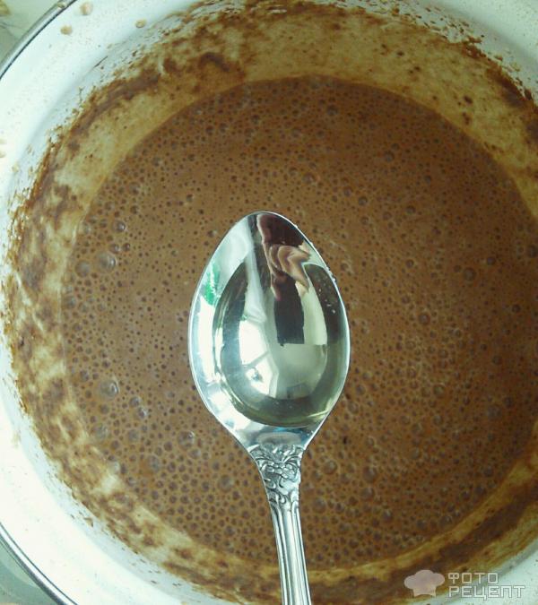 Шоколадный кекс на кислом молоке с пастилой фото