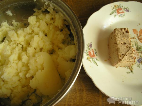 Зразы картофельные с печенкой фото