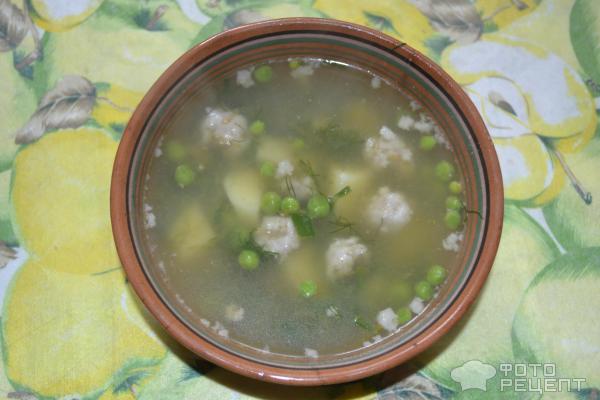Гороховый суп с фрикадельками фото