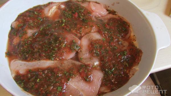Куриная грудка в томатном соусе в духовке (ПП) фото