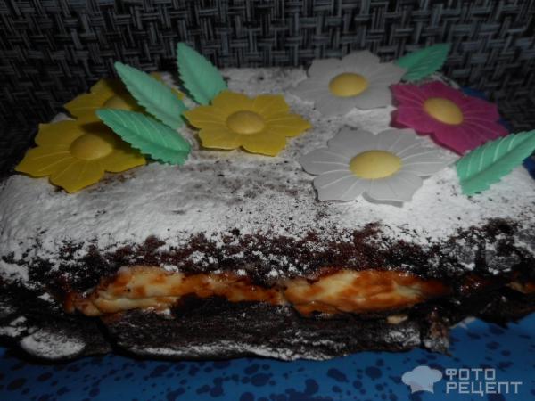 Пирог творожный с зефиром и шоколадом фото