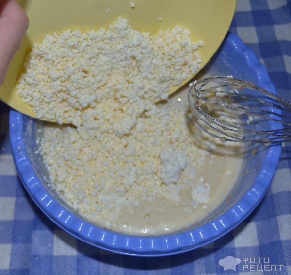 Пирог с творогом и бананом фото