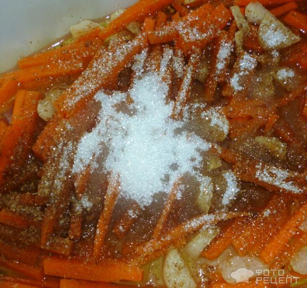 Соевое мясо, маринованное с морковью фото
