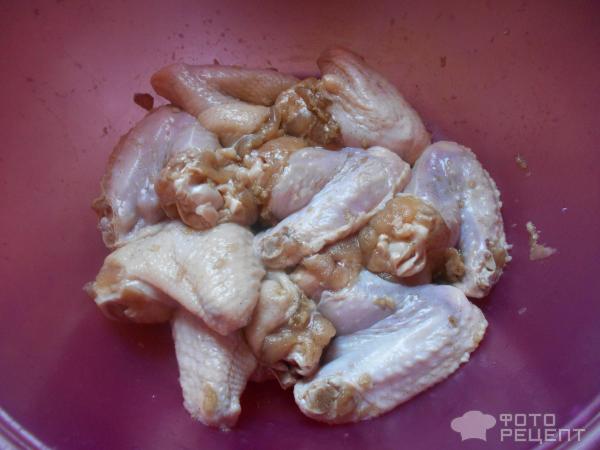 Куриные крылышки в медово-горчичном соусе фото