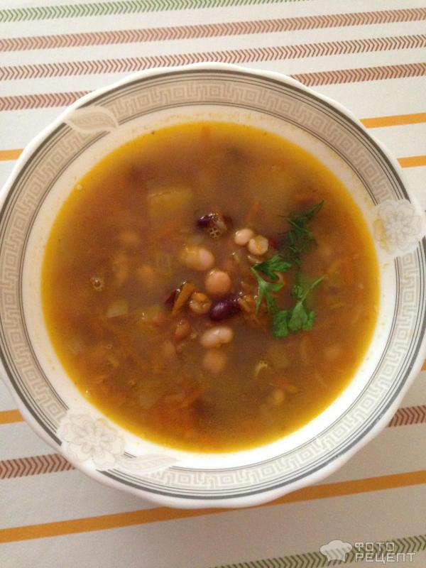 Фасолевый суп - Кулинарный пошаговый рецепт с фото.