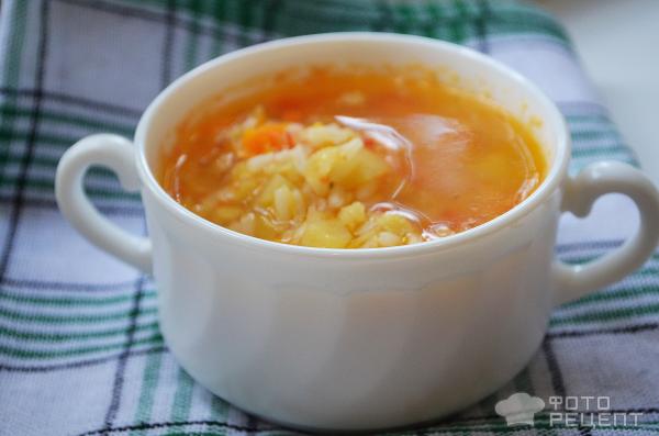 Суп из чечевицы и риса фото