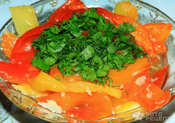 Салат из запеченных перцев фото