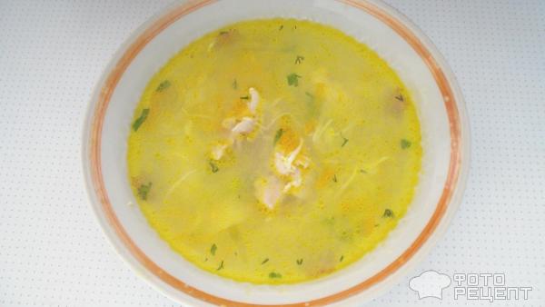 Овощной суп с куриным филе фото