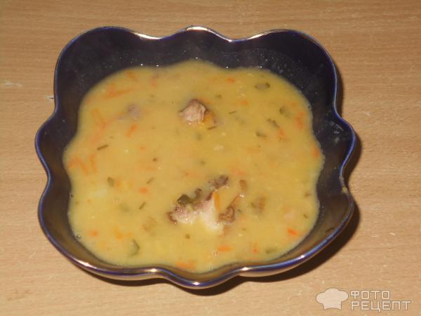 Гороховый суп с копченой курицей фото