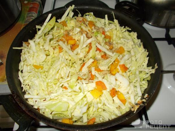 Капуста тушеная с овощами фото