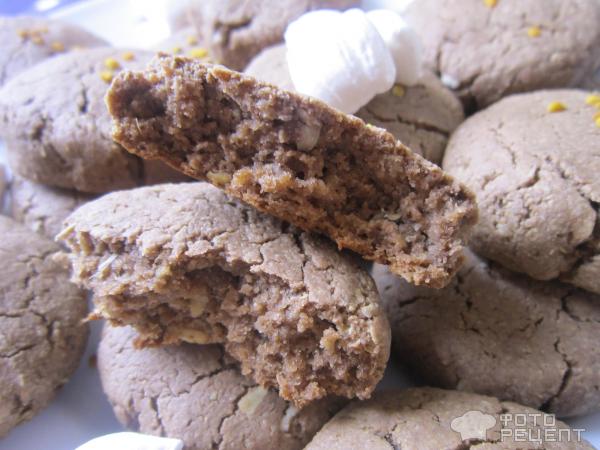 Печенье шоколадное из овсяной муки фото
