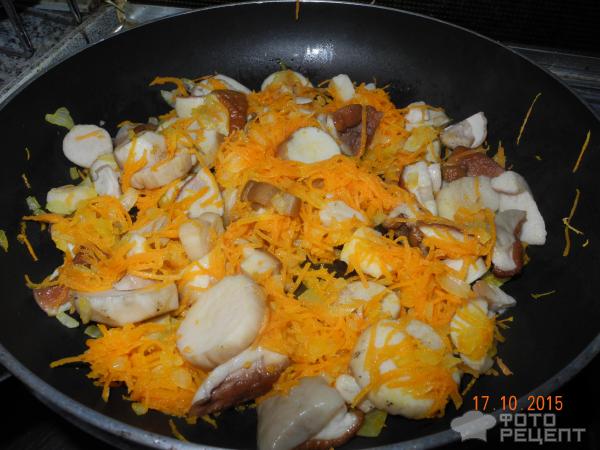 булгур с белыми грибами