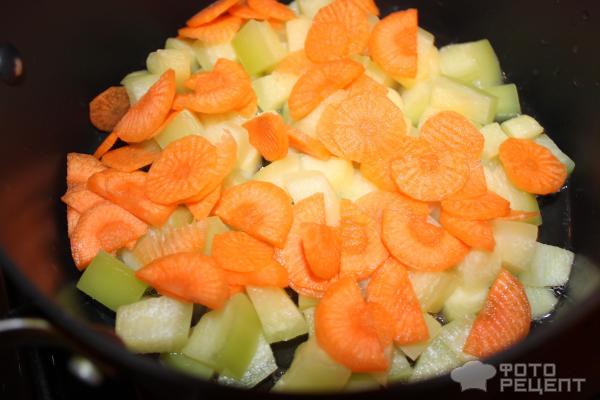Жареные кабачки с овощами фото