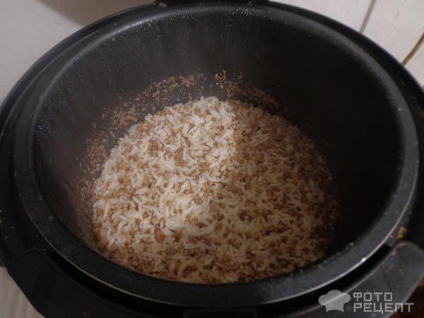 Гречнево-рисовая каша в мультиварке фото