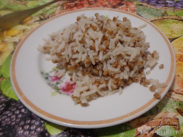 Гречнево-рисовая каша в мультиварке фото