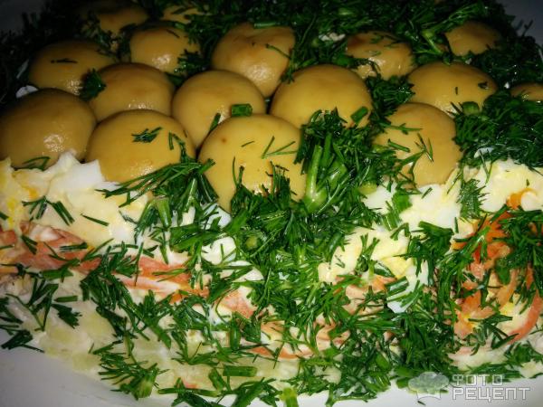 Салат «Лесная поляна» с морковью по-корейски и сыром, рецепт с фото и видео — manikyrsha.ru