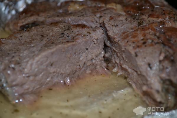 Стейк из говядины в маринаде фото