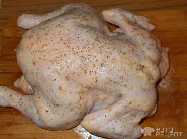 Сочный цыплёнок запечённый целиком в духовке