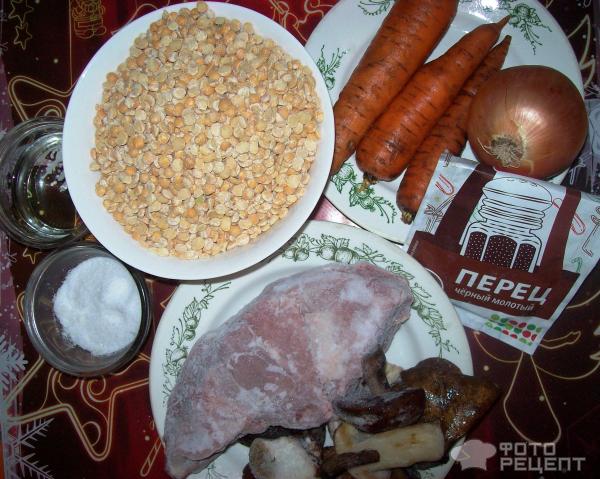 Гороховая каша с мясом в казане - рецепт с пошаговыми фото