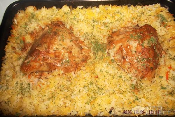 Курица с рисом и овощами фото