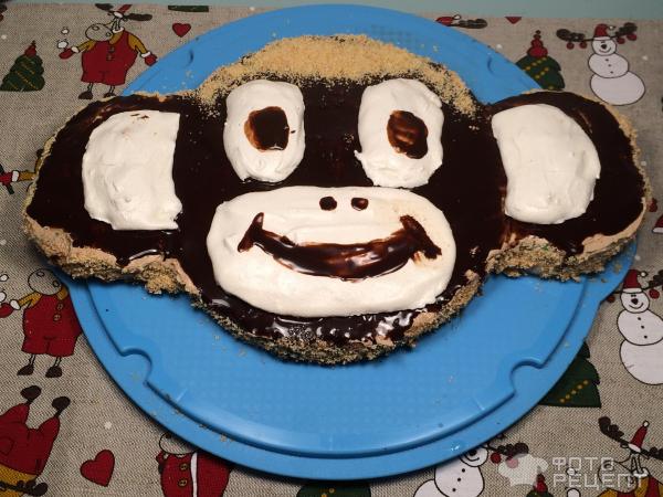 Торт Новогодняя веселая обезьянка фото