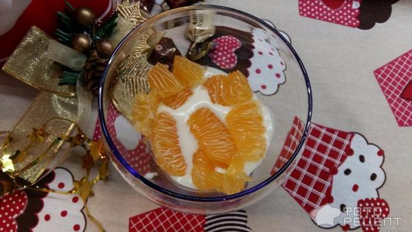 Десерт Мандарины в снегу фото