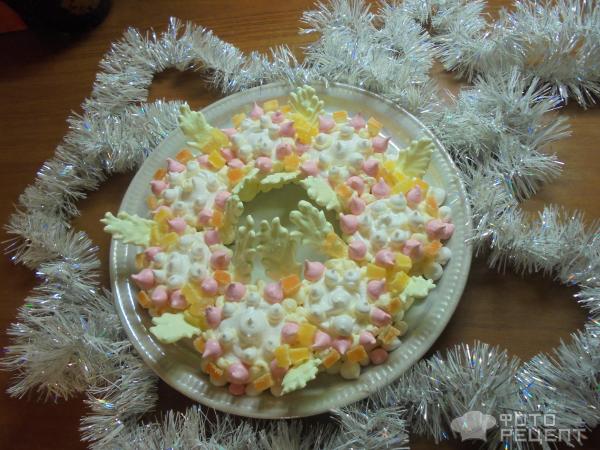 Торт Рождественский венок безе фото