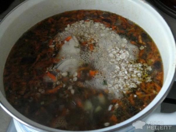 Рецепт: Суп с овсяной крупой - с плавленым сыром
