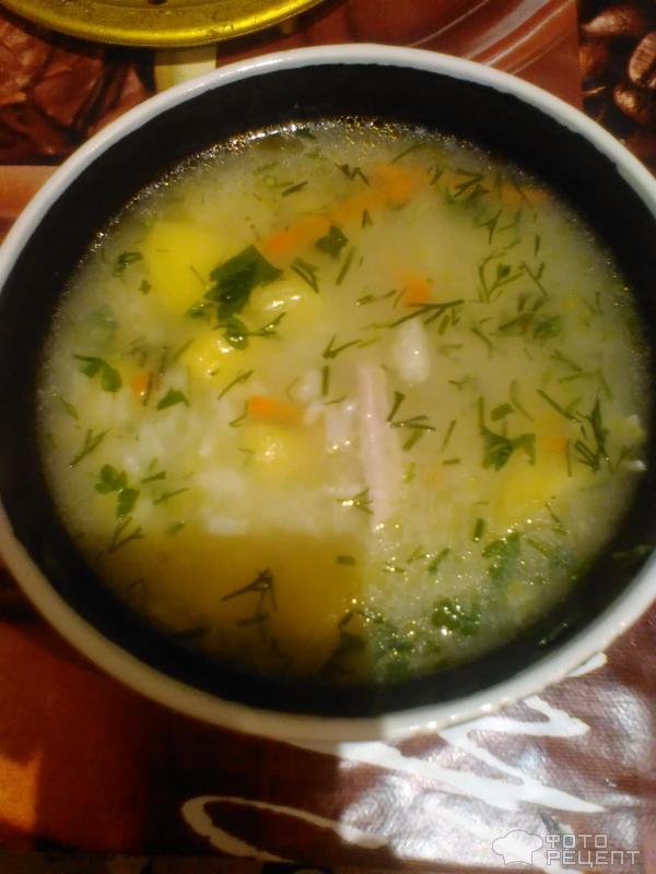 Суп с мясом из риса фото