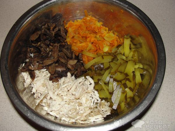 Рецепты салатов с сушеными грибами