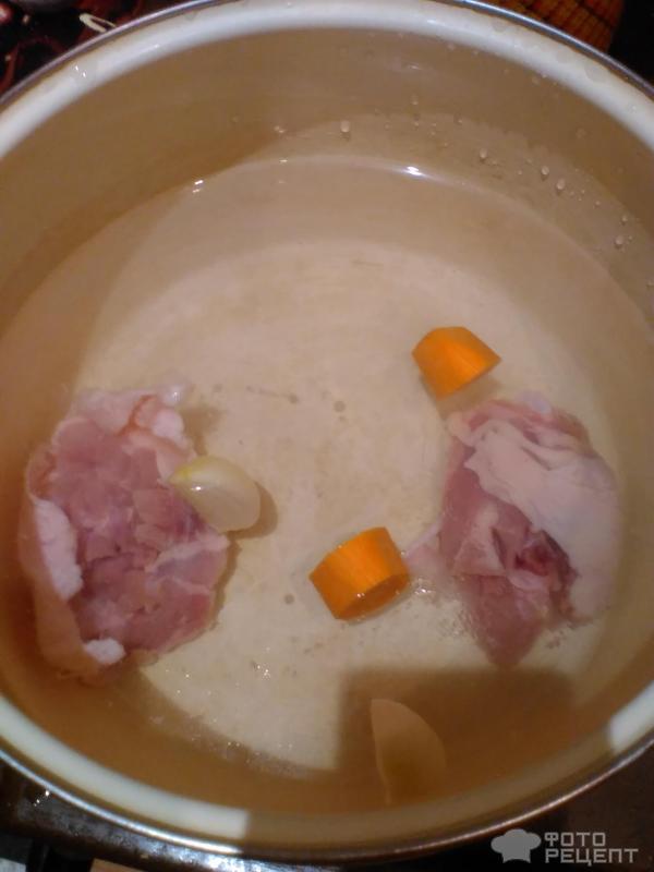 Суп-лапша с цыпленком фото