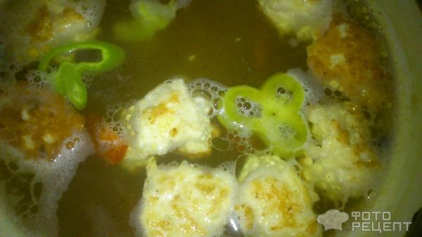 Суп с фрикадельками и горохом фото