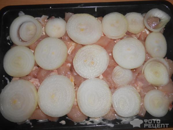Картофель с куриным филе, запеченный в духовке фото