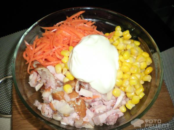 Салат из курицы с корейской морковью