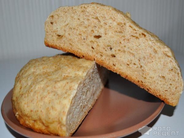 Хлеб дрожжевой на питьевом йогурте, с отрубями фото