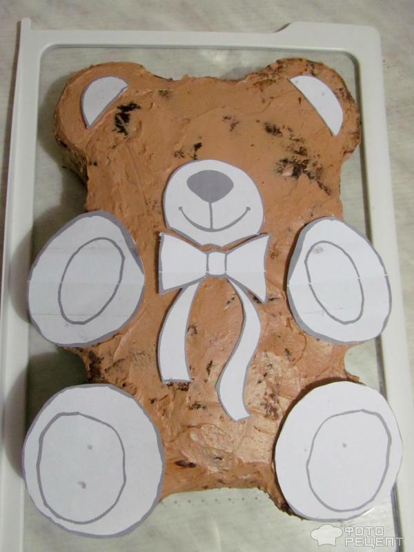 Торт Шоколадный медведь на Рождество фото