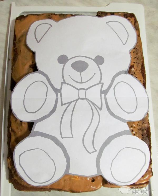 Торт Шоколадный медведь на Рождество фото