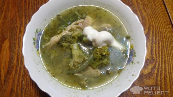 Суп с зеленой фасолью и брокколи фото