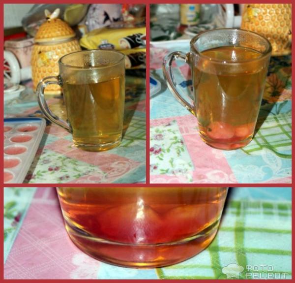 Градиент при добавлениия льда в чай, а также фото до и после