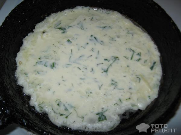 Блинчики с сыром и зеленью фото