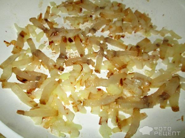 Картофельные галушки с соленым салом и луком фото