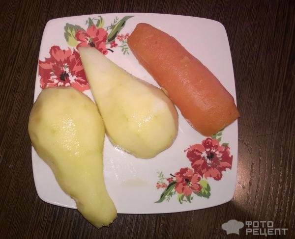 Морковно-грушевый пудинг на пару фото