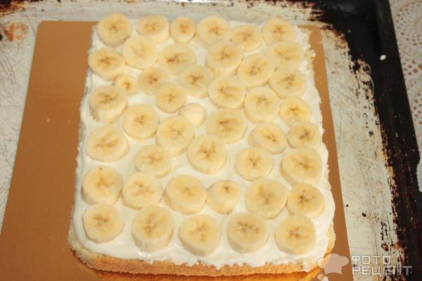 Торт Бисквитный с фруктами фото